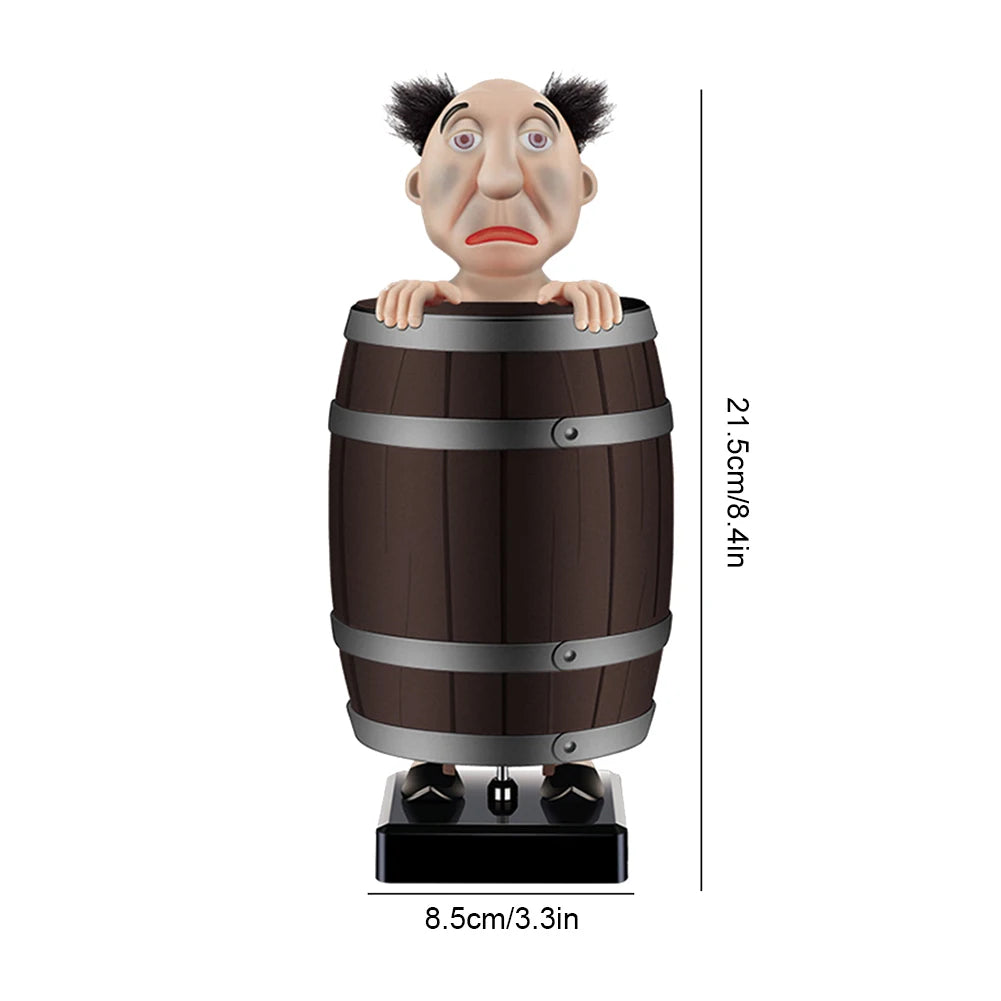 Portable Cigarette Case Creative Wooden Barrel Uncle Santa Claus Funny Cigarette Dispenser Prank Holder Box Storage Container