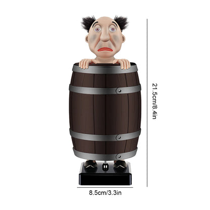 Portable Cigarette Case Creative Wooden Barrel Uncle Santa Claus Funny Cigarette Dispenser Prank Holder Box Storage Container