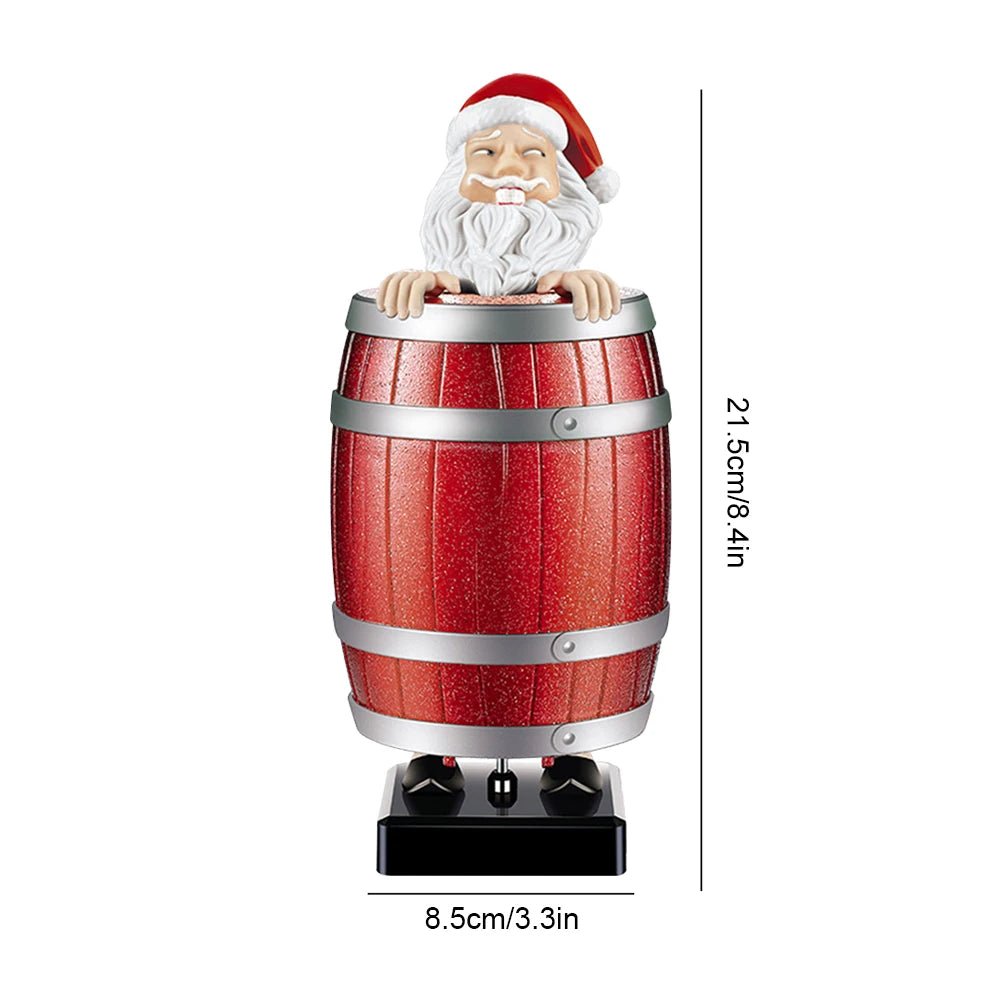 Portable Cigarette Case Creative Wooden Barrel Uncle Santa Claus Funny Cigarette Dispenser Prank Holder Box Storage Container