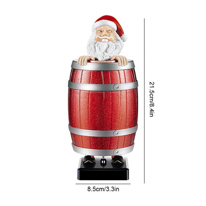 Portable Cigarette Case Creative Wooden Barrel Uncle Santa Claus Funny Cigarette Dispenser Prank Holder Box Storage Container